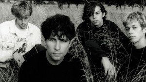 Portrait of Ride (Andy Bell, Laurence Colbert, Mark Gardener and Steve Queralt) photographed in Oxford in August 1990. 24203 - Exclusive (Photo by Joe Dilworth/Photoshot/Getty Images)
