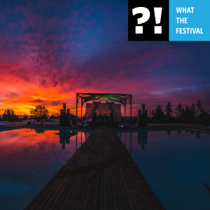 What The Festival Pool Stage at Sunset